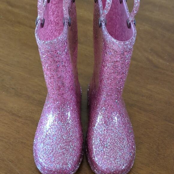 Western Chief Toddler Girls' Abby Shimmer Glitter light up Rain boots size 6 GUC - Picture 3 of 11